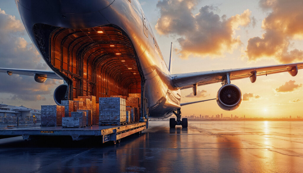 cargo-plane-sunset